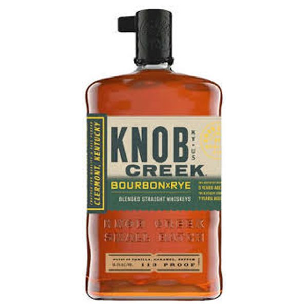 KNOB CREEK BOURBON X RYE BLENDED STRAIGHT WHISKEYS KENTUCKY 113PF 750ML